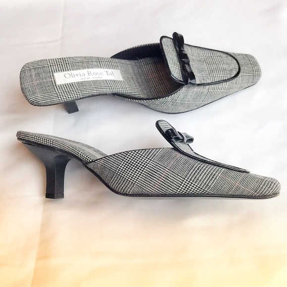 Olivia Rose Tal Shoes - Olivia Rose Tal plaid mules